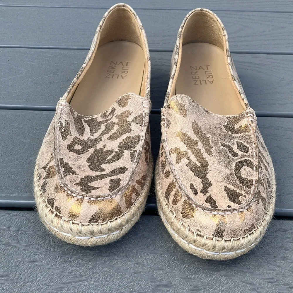 Naturalizer Women Leather Alexa Espadrille Flat - Like New